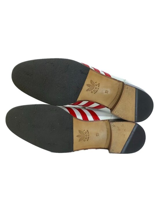 Gucci Loafers 10 3 Stripe Horsebit Ivory Red Multi Leather main image 5